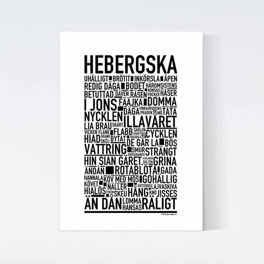 Hebergska Dialekt Text Poster