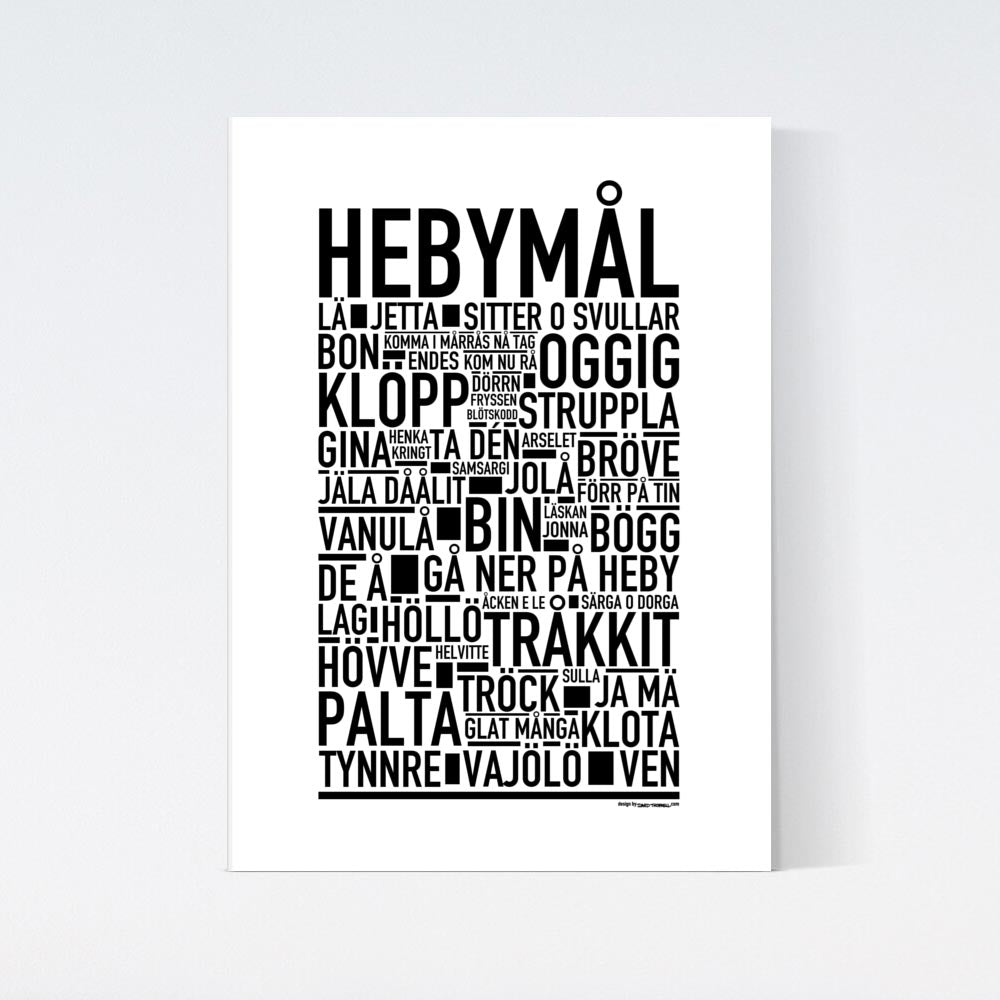 Hebymål Dialekt Text Poster