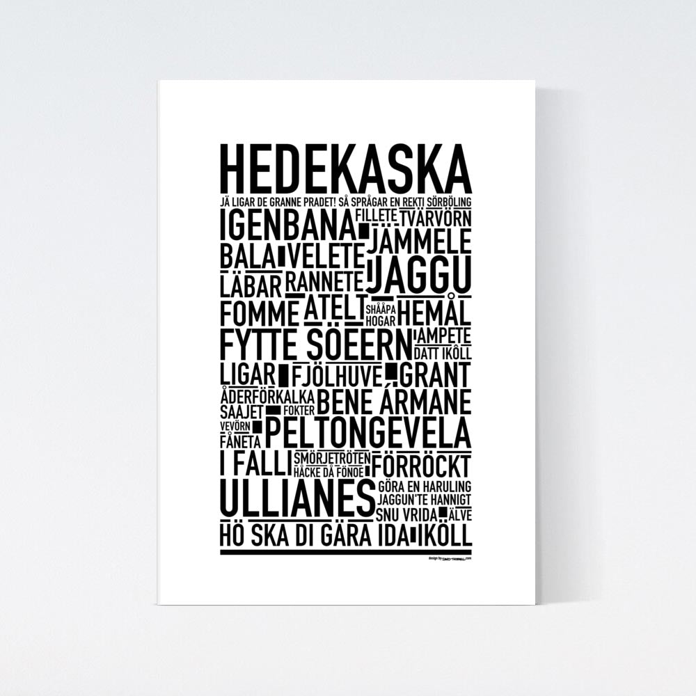 Hedekaska Dialekt Text Poster