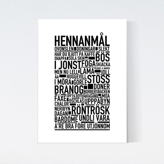 Hennanmål Dialekt Text Poster