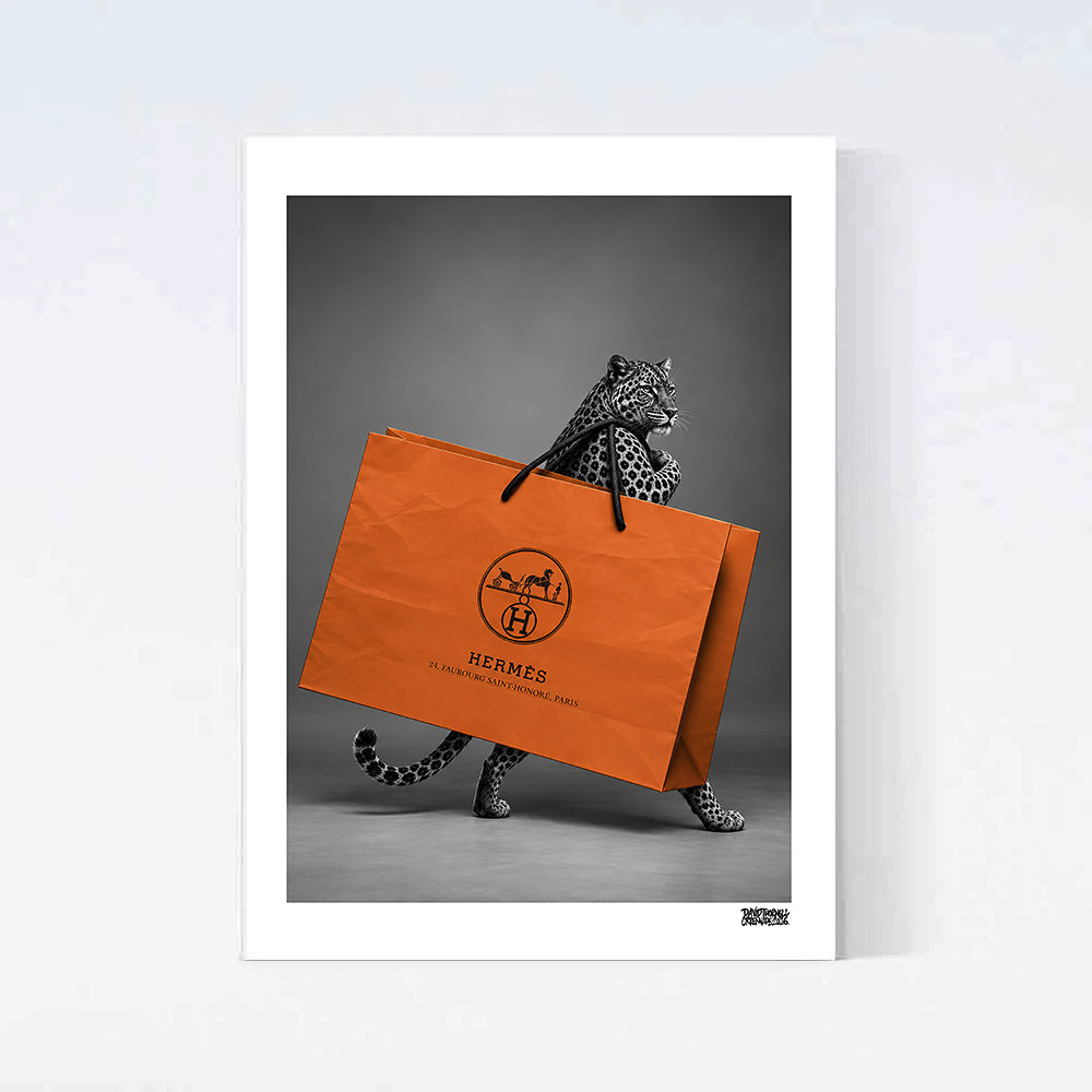 Hermes Leopard Shopping Poster