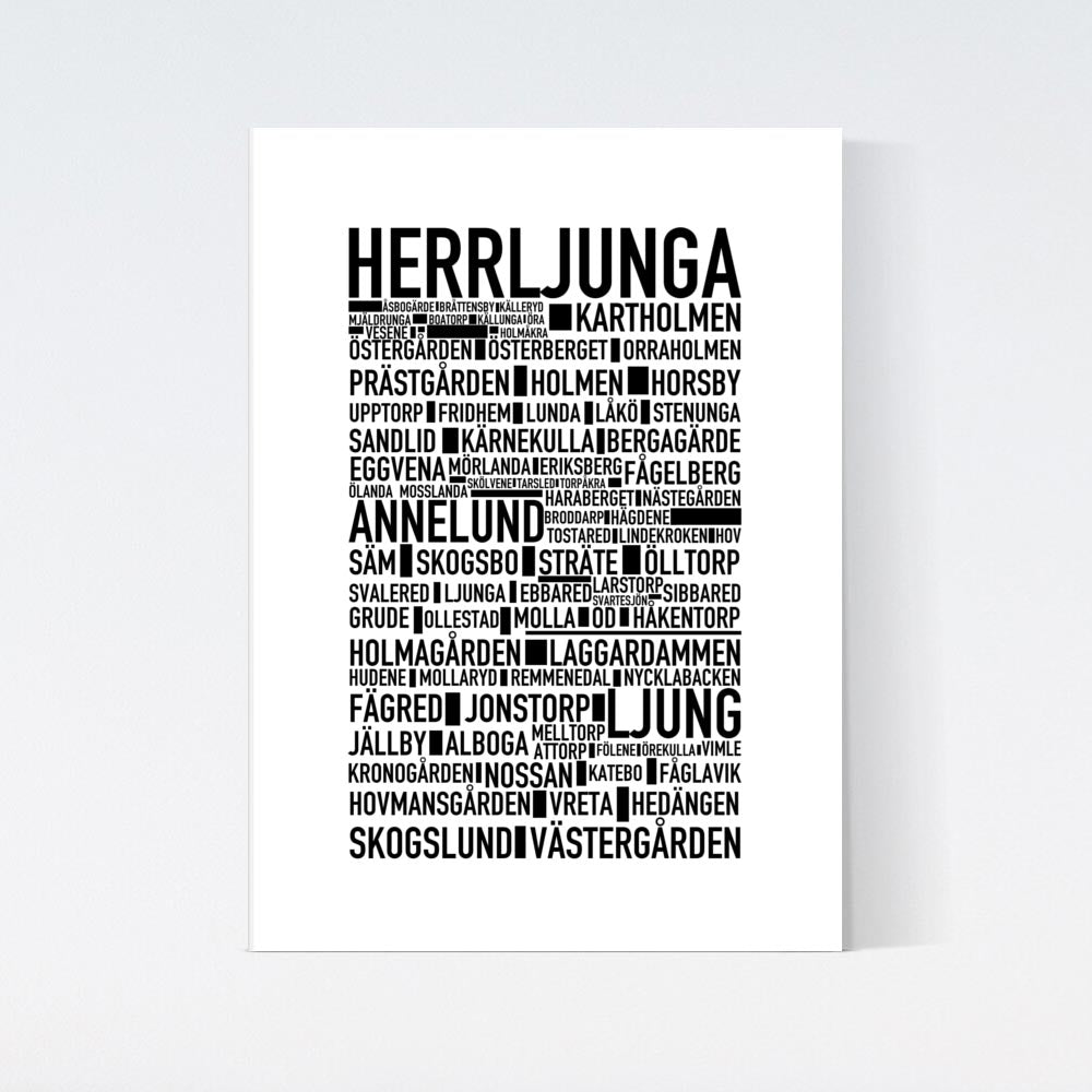 Herrljunga Text Poster