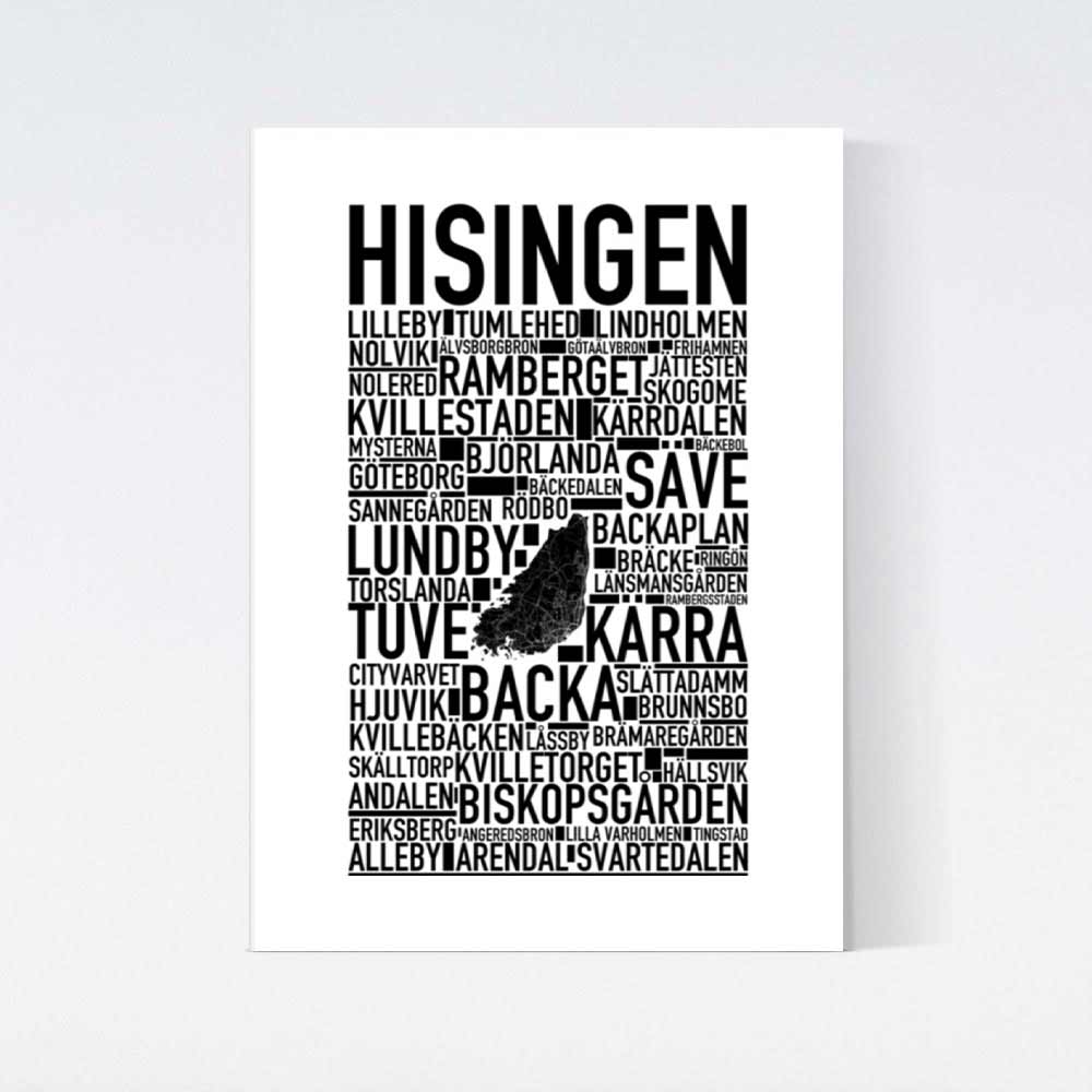 Hisingen Göteborg Text Poster