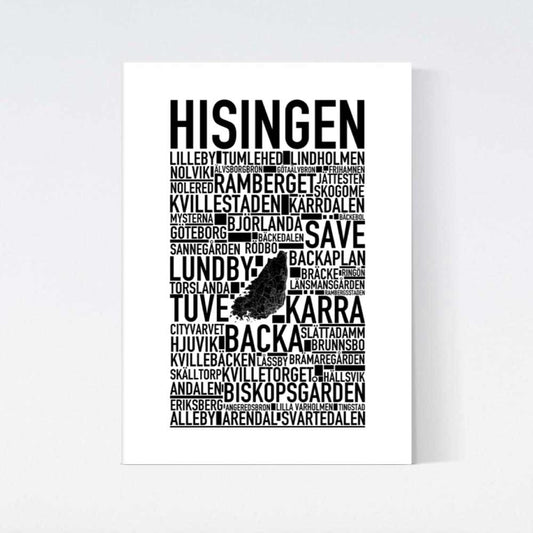 Hisingen Göteborg Text Poster