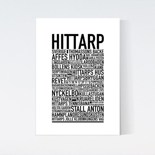 Hittarp Text Poster