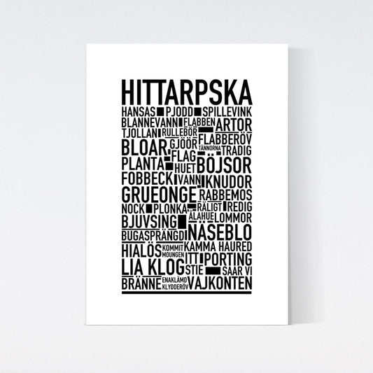 Hittarpska Dialekt Text Poster