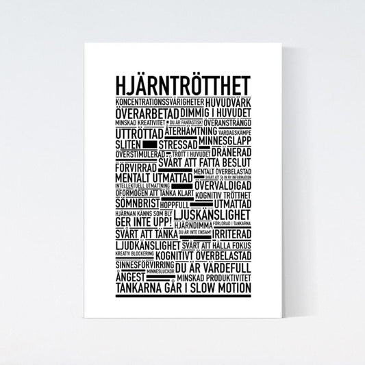 Hjärntrötthet Text Poster