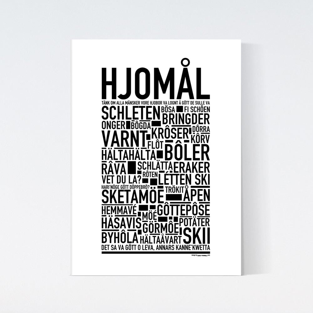 Hjomål Dialekt Text Poster