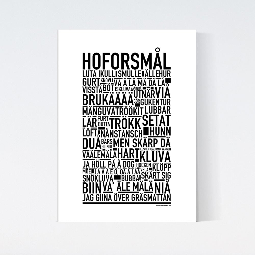 Hoforsmål Dialekt Text Poster