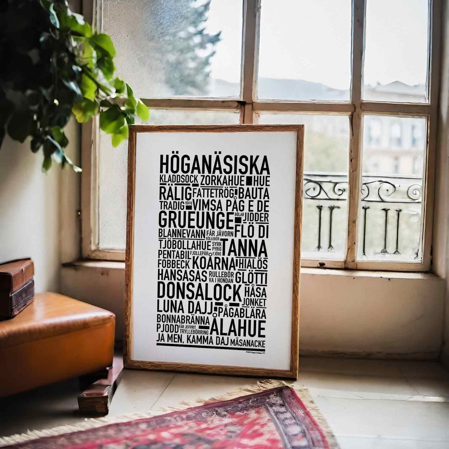 Höganäsiska Dialekt Text Poster