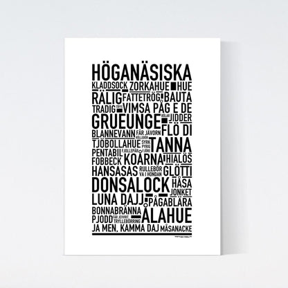 Höganäsiska Dialekt Text Poster