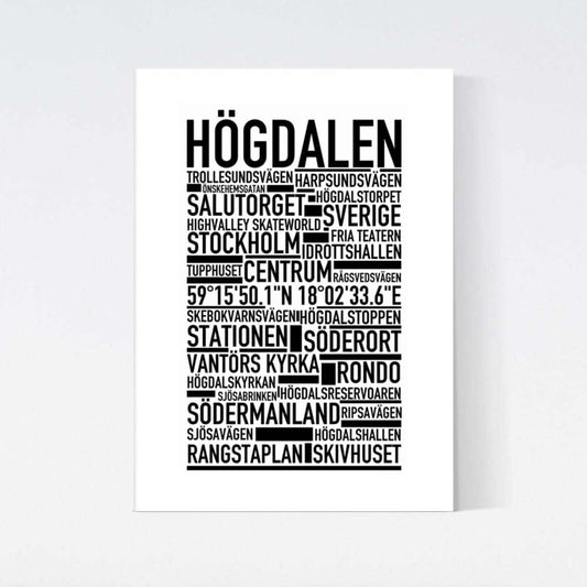 Högdalen Text Poster