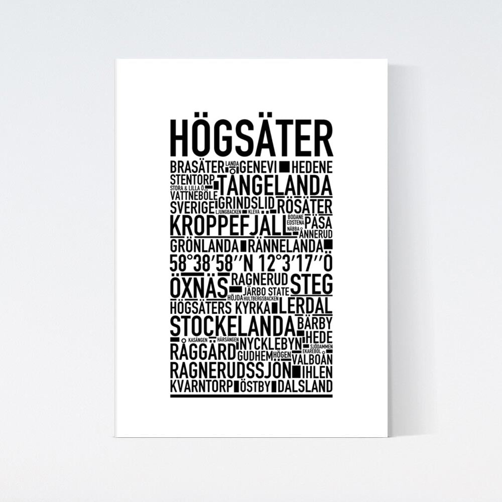 Högsäter Text Poster