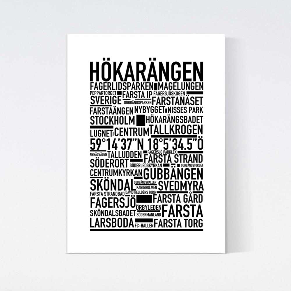 Hökarängen Text Poster