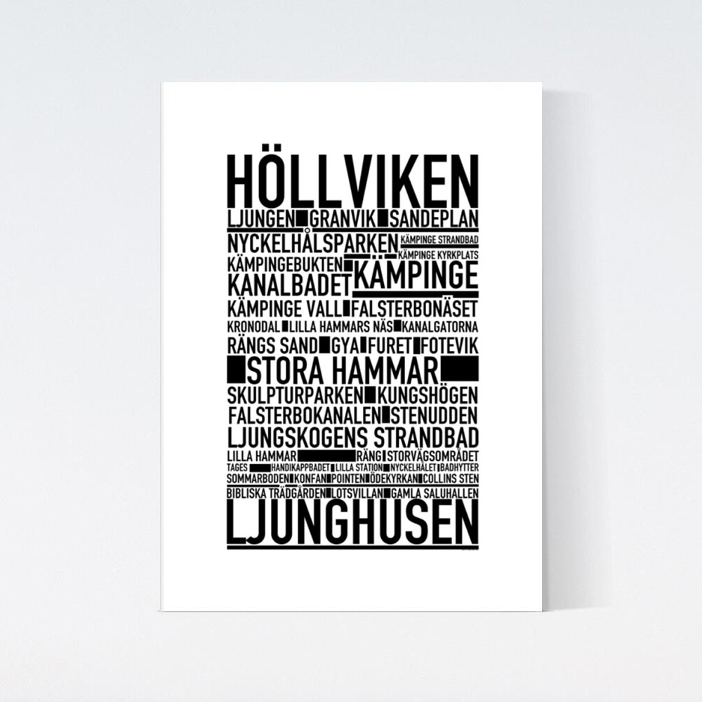 Höllviken Text Poster