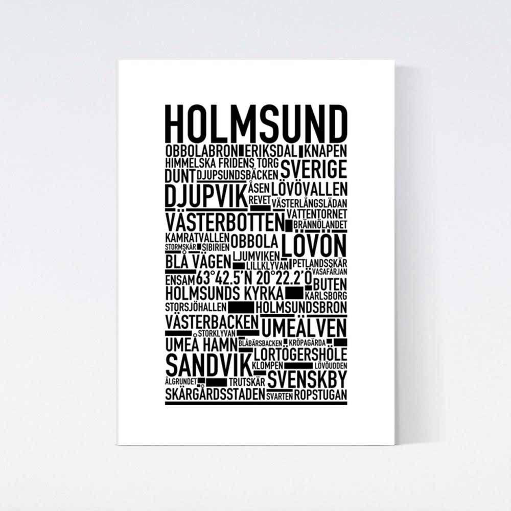 Holmsund Text Poster