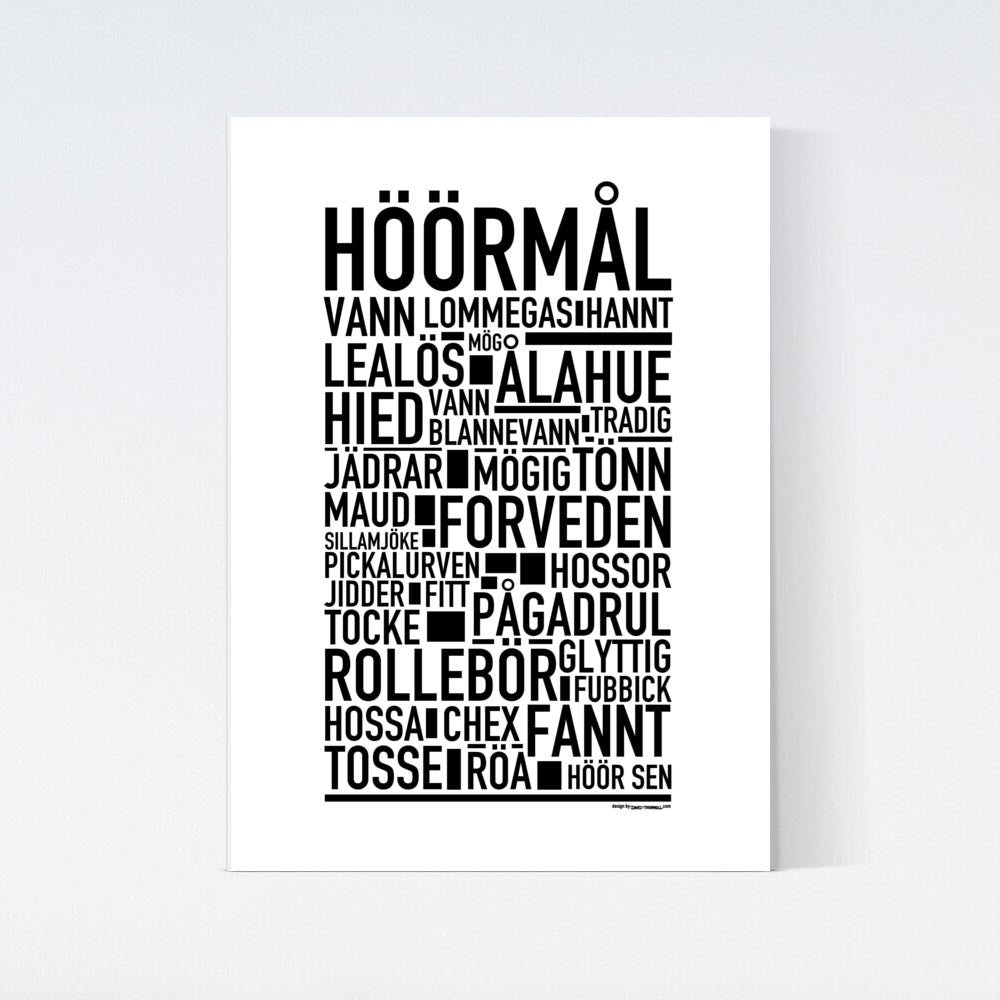 Höörmål Dialekt Text Poster