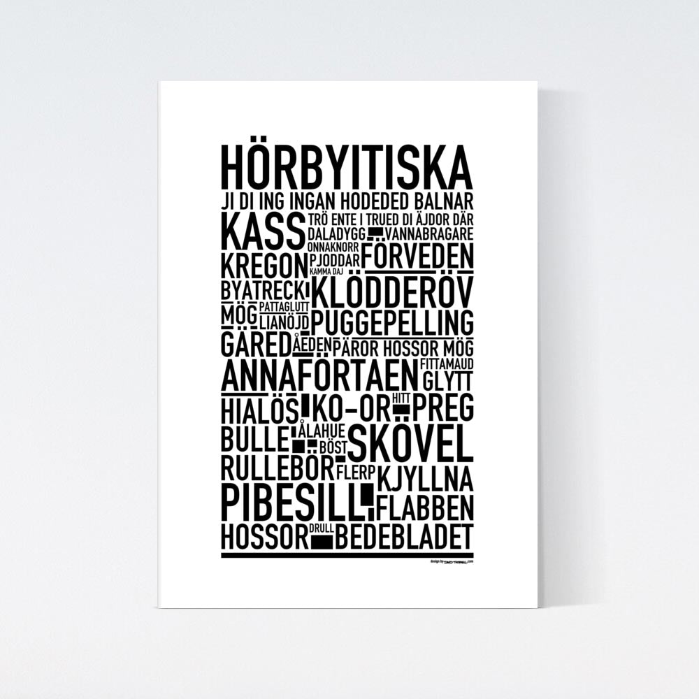 Hörbyitiska Dialekt Text Poster