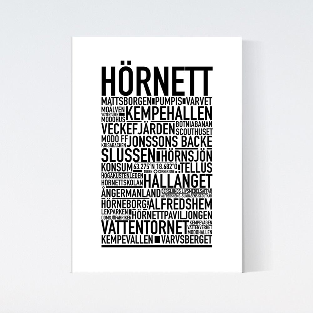 Hörnett Text Poster