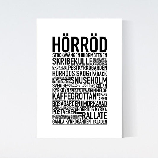 Hörröd Text Poster