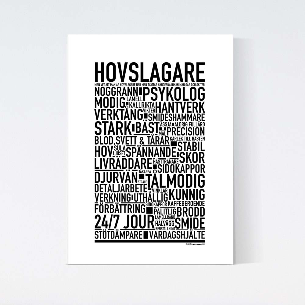 Hovslagare Text Poster