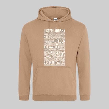 Listerländska Dialekt Text Hoodie