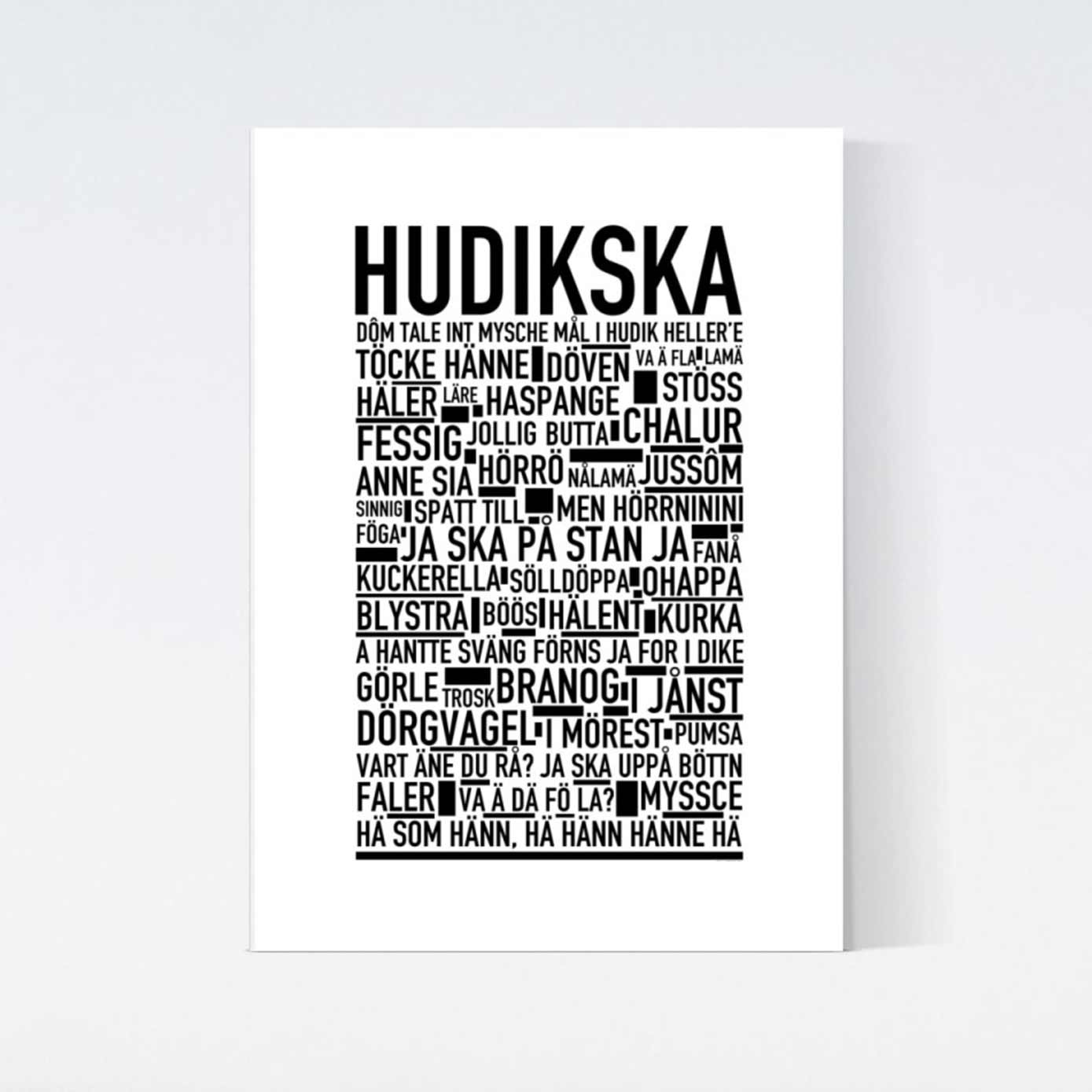 Hudikska Dialekt Text Poster