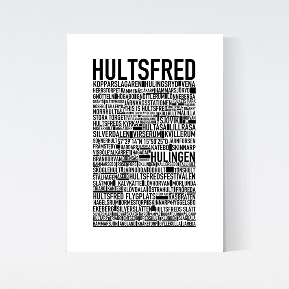 Hultsfred Text Poster