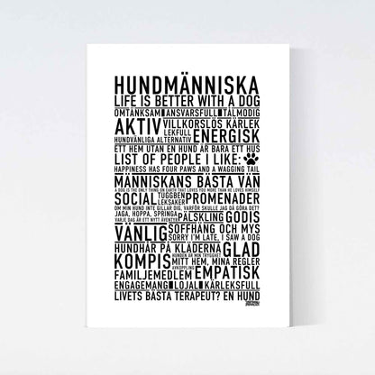 Hundmänniska Text Poster