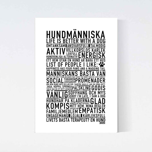 Hundmänniska Text Poster