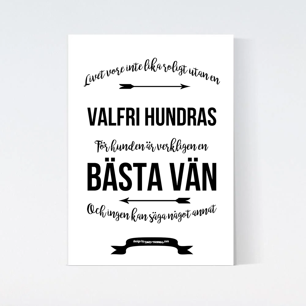 Bästa Vän Hund Poster