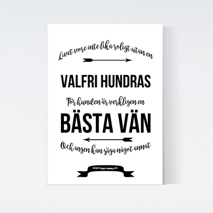 Bästa Vän Hund Poster