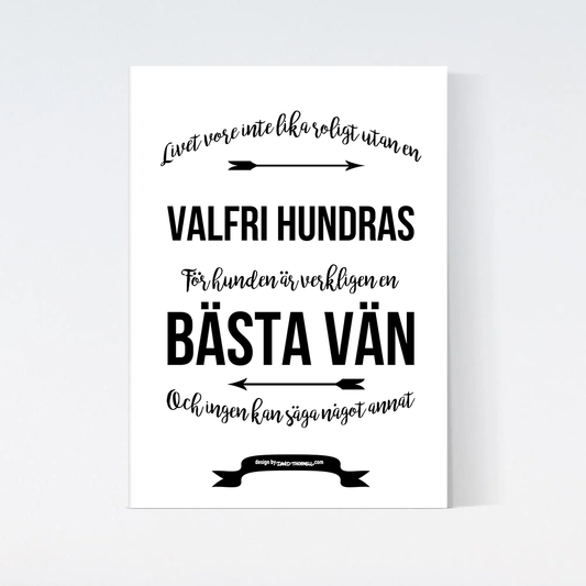 Bästa Vän Hund Poster