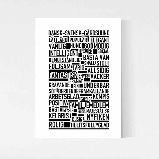 Dansk-Svensk Gårdshund Text Poster
