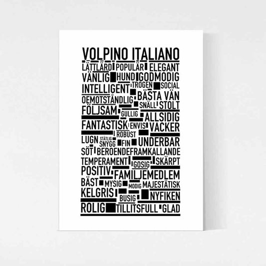 Volpino Italiano Text Poster