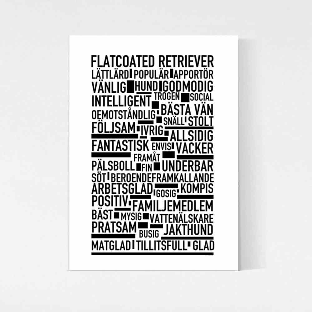 Flatcoated Retriever Text Poster