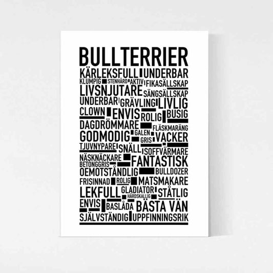 Bullterrier Text Poster