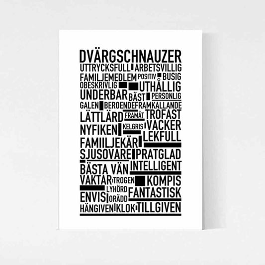 Dvärgschnauzer Text Poster