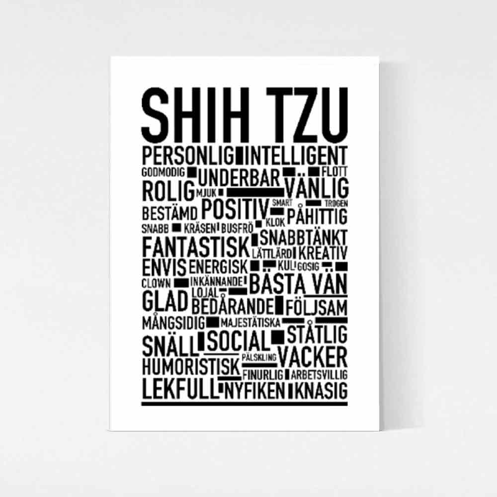 Shih Tzu Text Poster