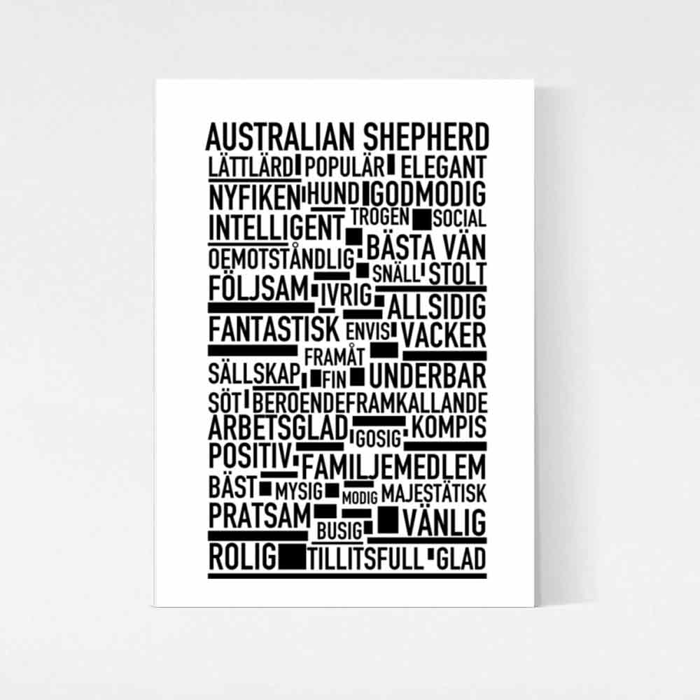 Australian Shepherd Text Poster