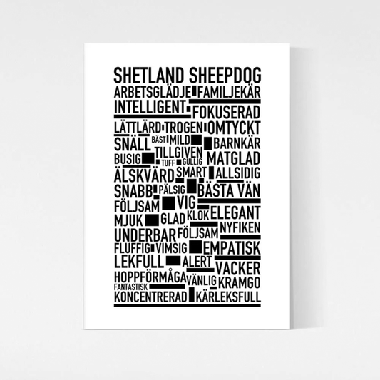 Shetland Sheepdog Text Poster