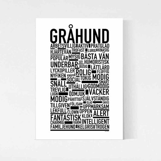 Gråhund Text Poster