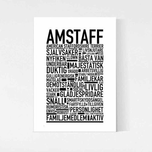 Amstaff Text Poster