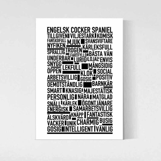 Engelsk Cocker Spaniel Text Poster