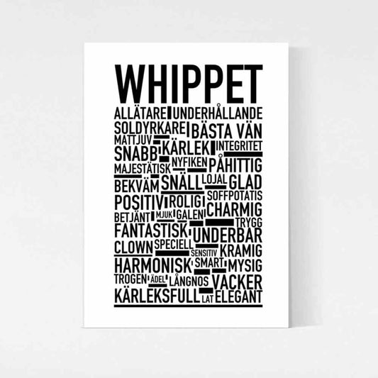 Whippet Text Poster