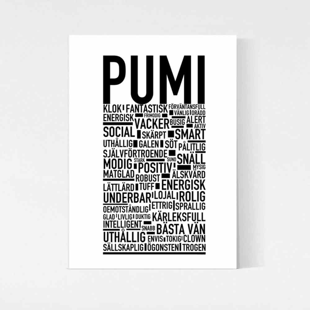 Pumi Text Poster
