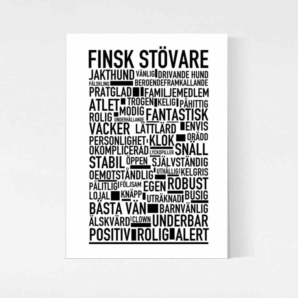 Finsk Stövare Text Poster