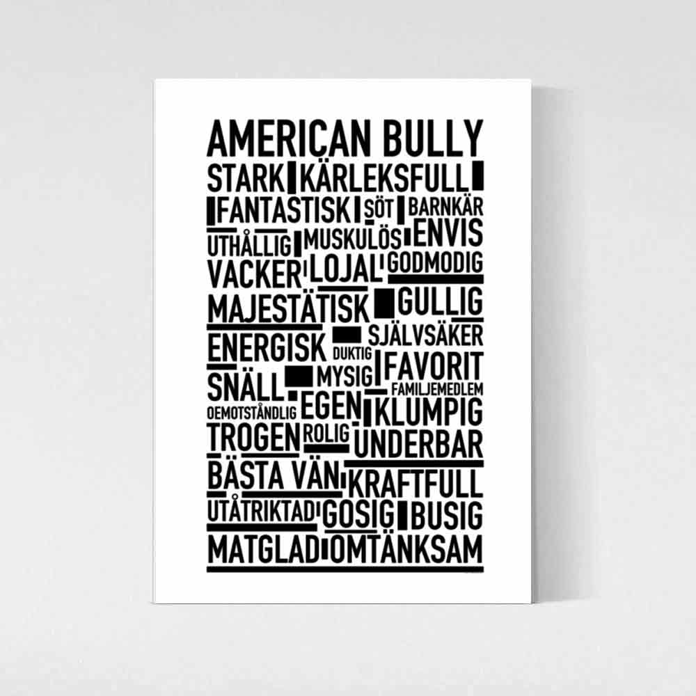 American Bully Text Poster