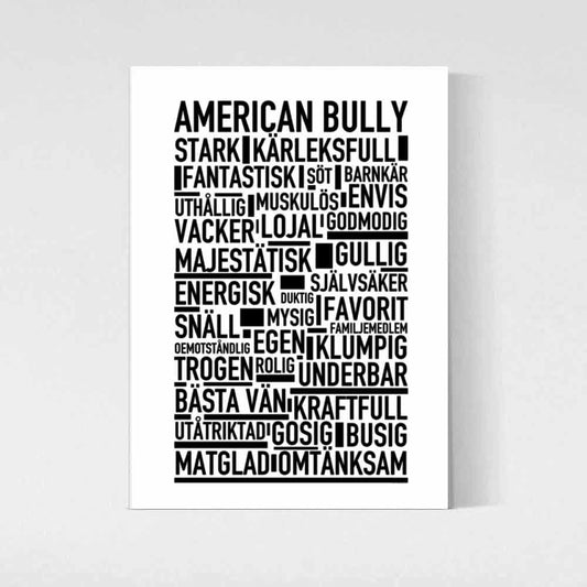 American Bully Text Poster