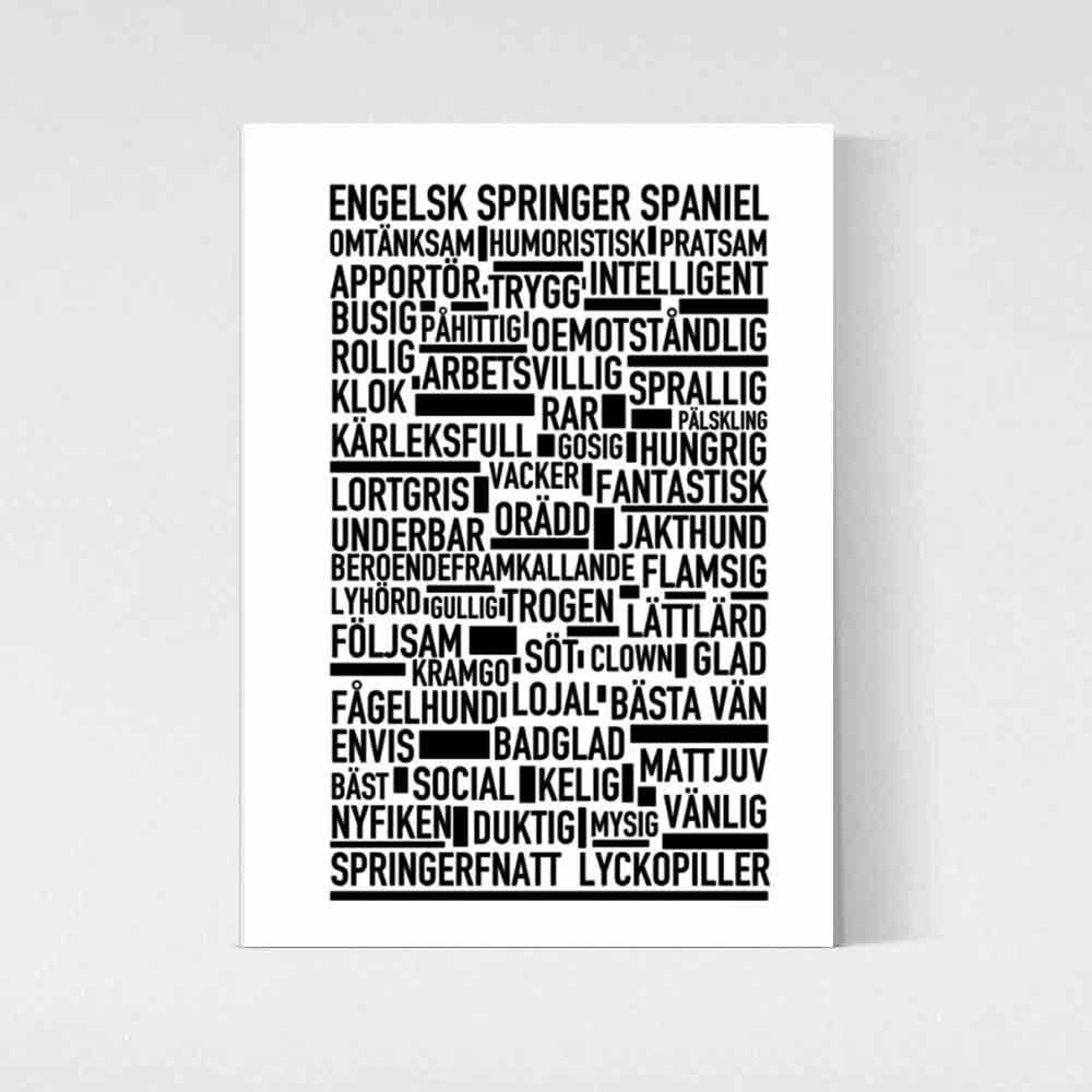 Engelsk Springer Spaniel Text Poster